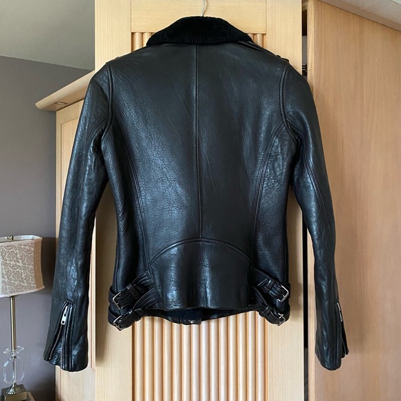 IRO laya shearing collar leather jacket black - Picture 8 of 14